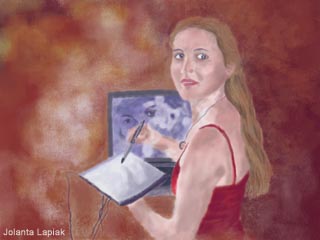 self-portrait digital painter